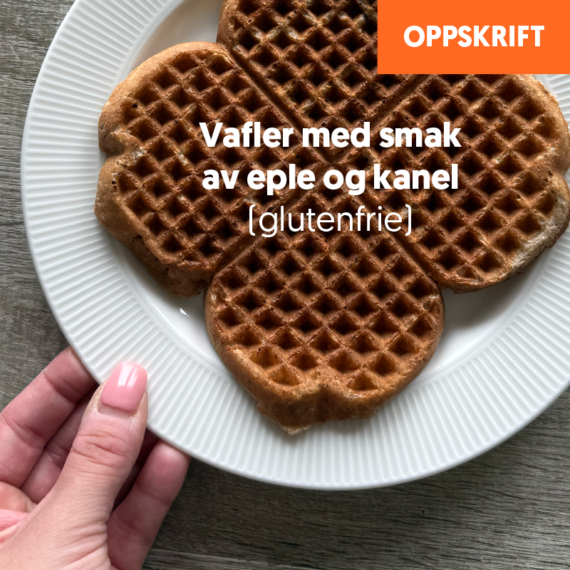 Vafler med smak av eple og kanel (glutenfrie)