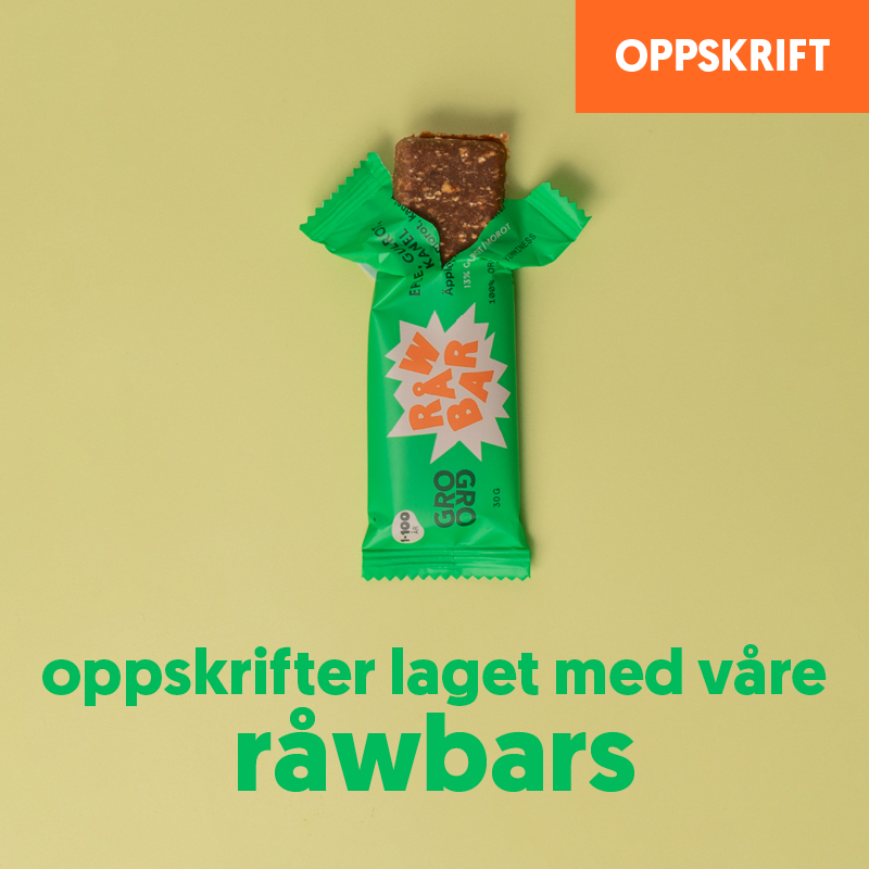 Oppskrifter laget med våre råwbars – GroGro & Møtsch