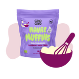 Havre muffins med blåbær og kokos